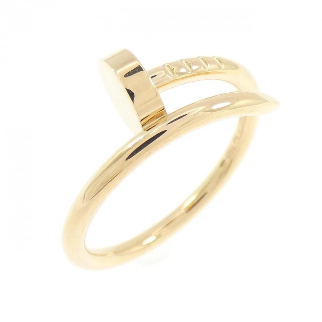 Cartier Juste un Clou Small Ring: --- Catalog ---Category: SizeUS Size: 5Brand Size: 49Category: DesignType: Band ringGender: WomenMaterial: Yellow gold (18K)Category: GeneralMPN: B4225900Brand: Cartier--- Item List ---Section: