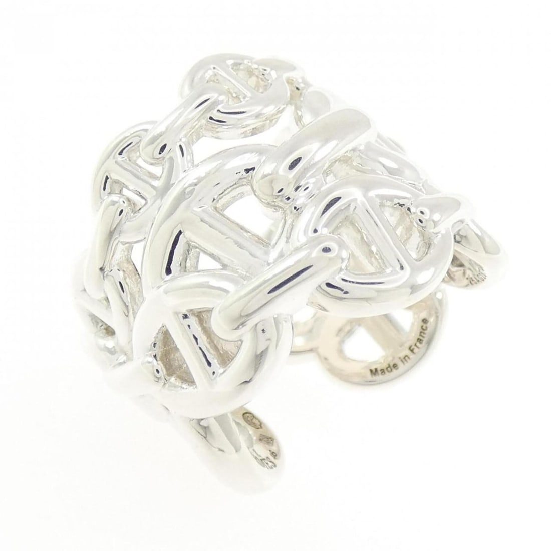 Hermes Hermès Chaine d'Ancre Enchainée Ring: --- Catalog ---Category: SizeUS Size: 3.5Brand Size: 46Category: DesignType: Band ringGender: WomenMaterial: Silver 925Category: GeneralMPN: H109506BBrand: Hermes--- Item List ---Section: ConditionRan
