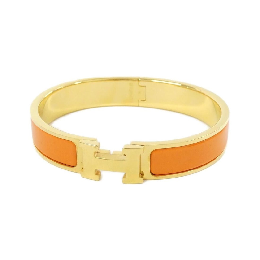 Hermes Click H GM 700001F Bracelet: --- Catalog ---Category: SizeLength: 17.5cm / 6.88''Category: DesignType: Charm braceletColor: Gold, OrangeGender: Men,WomenCategory: GeneralMPN: 700001FBrand: Hermes--- Item List ---Section: Conditio