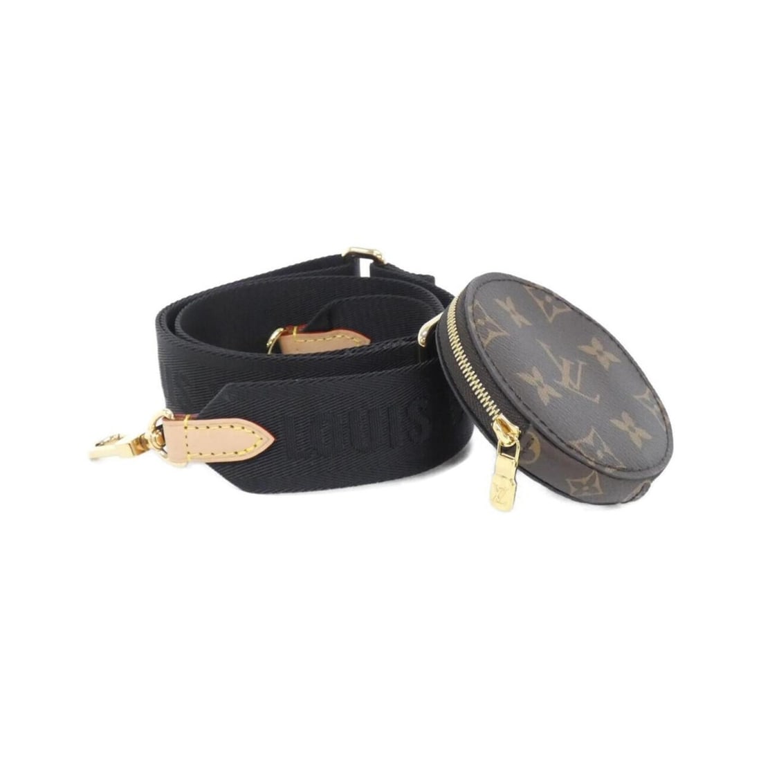 Louis Vuitton Monogram Shoulder Strap J02487: --- Catalog ---Category: SizeSize (HxWxD): 115cm x 4cm / 45.27'' x 1.57''Category: DesignType: StrapColor: Black, MarronGender: Women,MenCategory: GeneralBrand: Louis Vuitton--- Item List ---Section: 