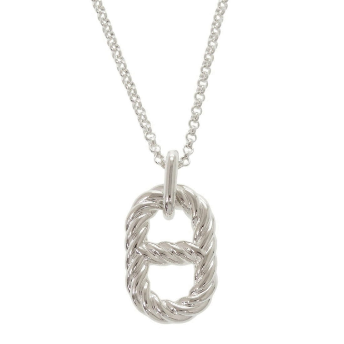 Hermes Chaine d'Ancre Area 2 GM Sterling Silver 925 Necklace Pendant 0647HERMES (1 of 5)