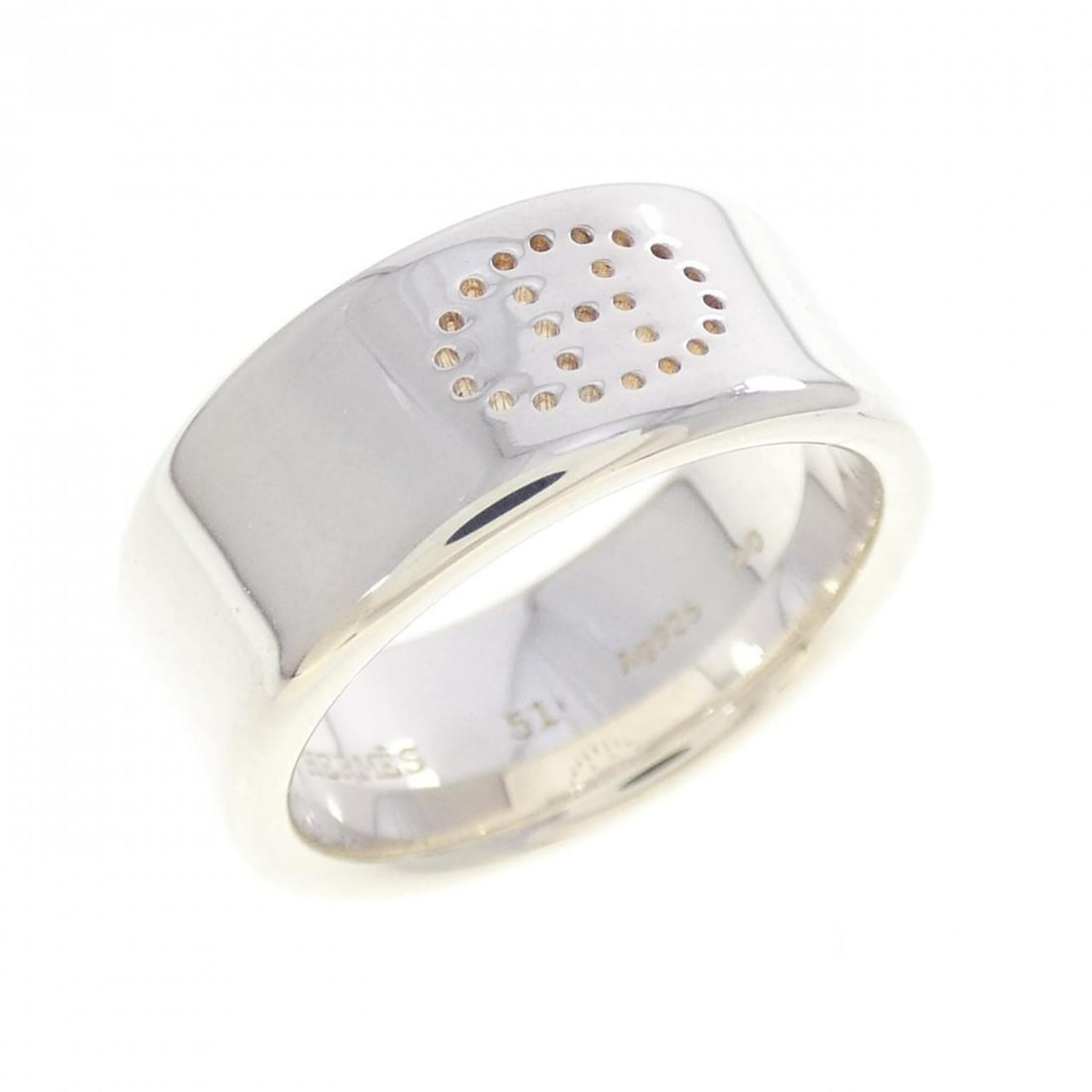 Hermes Hermès Eclipse Ruban Ring: --- Catalog ---Category: SizeUS Size: 6Brand Size: 51Category: DesignType: Band ringGender: WomenMaterial: Silver 925Category: GeneralBrand: Hermes--- Item List ---Section: ConditionRanking: Rank A Us