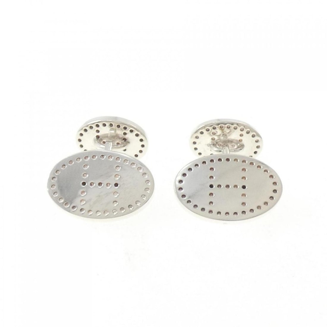 Hermes Hermès Eclipse Cufflinks: --- Catalog ---Category: SizeSize (HxWxD): 11.80mm x 17.30mm / 0.46'' x 0.68''Category: DesignType: CufflinksGender: WomenMaterial: Silver 925Category: GeneralBrand: Hermes--- Item List ---Section: Co