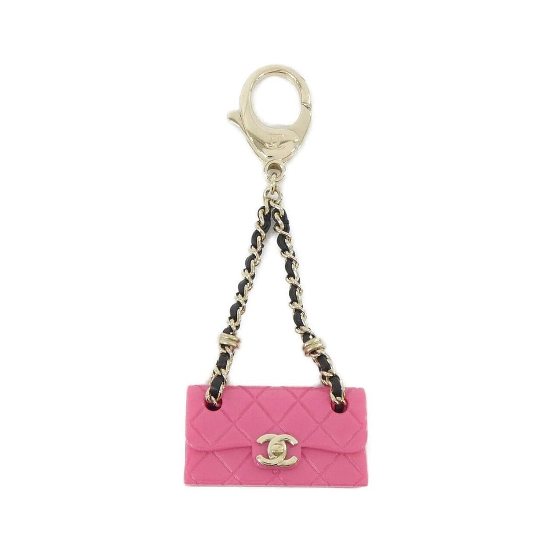 Chanel ABA121 Keychain: --- Catalog ---Category: DesignType: KeyringColor: Black, PinkGender: WomenMaterial: LeatherLeather/Fur Type: CalfskinCategory: GeneralMPN: ABA121Brand: Chanel--- Item List ---Section: ConditionRankin