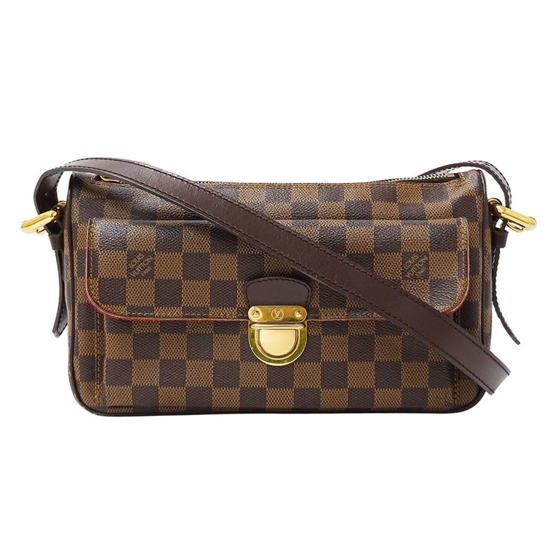Louis Vuitton LOUIS VUITTON Women's Handbag, Brand Shoulder Bag, Damier Canvas Ravello GM Brown: --- Catalog ---Category: SizeSize (HxWxD): 16cm x 26cm x 8cm / 6.29'' x 10.23'' x 3.14''Category: DesignType: Handbag, Shoulder bagColor: BrownGender: WomenMaterial: Damier Canvas Category: GeneralBra