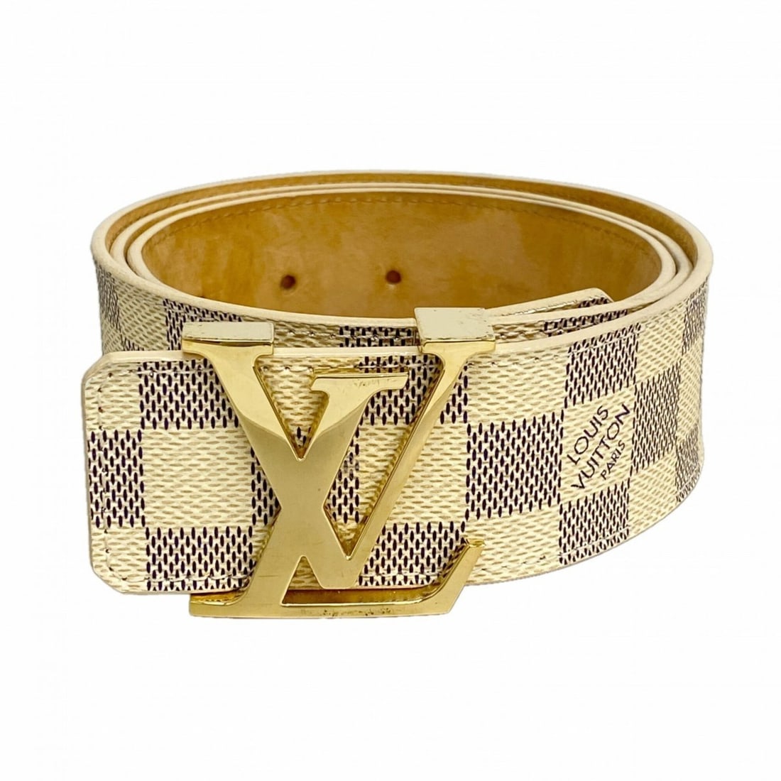 Louis Vuitton Damier Azur Belt, Ceinture LV Initial M9609, White, Women's: --- Catalog ---Category: SizeLength: 92cm - 102cm / 36.22'' - 40.15''Category: DesignType: Standard beltColor: WhiteGender: WomenCategory: GeneralMPN: M9609Brand: Louis Vuitton--- Item List ---Section