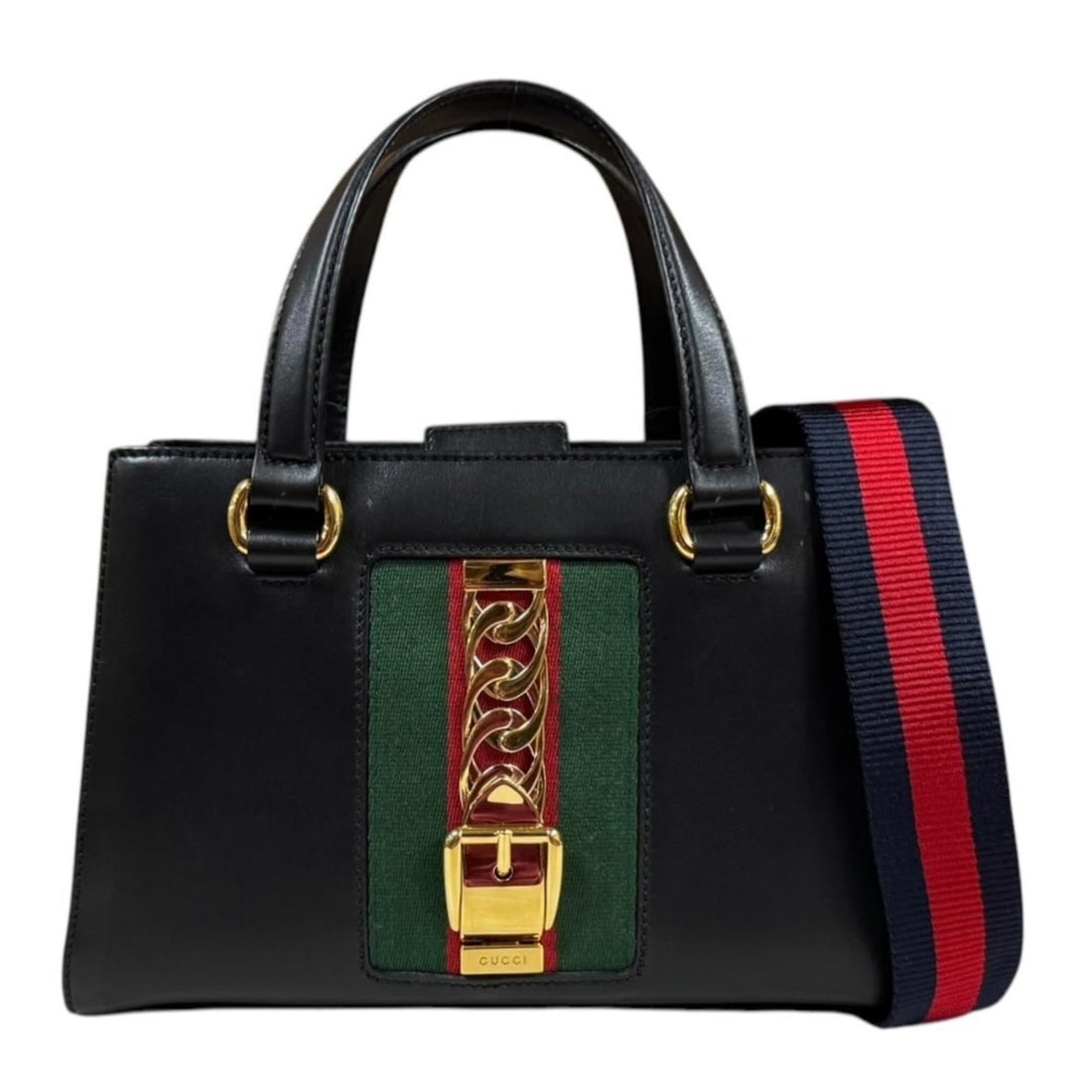 Gucci Small Top Handle Bag Sylvie Shoulder Handbag Leather 460381 Black Women's GUCCI 2-way: --- Catalog ---Category: SizeWeight: 800g / 1.76lb.Size (HxWxD): 17cm x 26.5cm x 10.5cm / 6.69'' x 10.43'' x 4.13''Strap Length: 107cm / 42.12''Handle Length: 33cm / 12.99''Category: DesignType: Handb