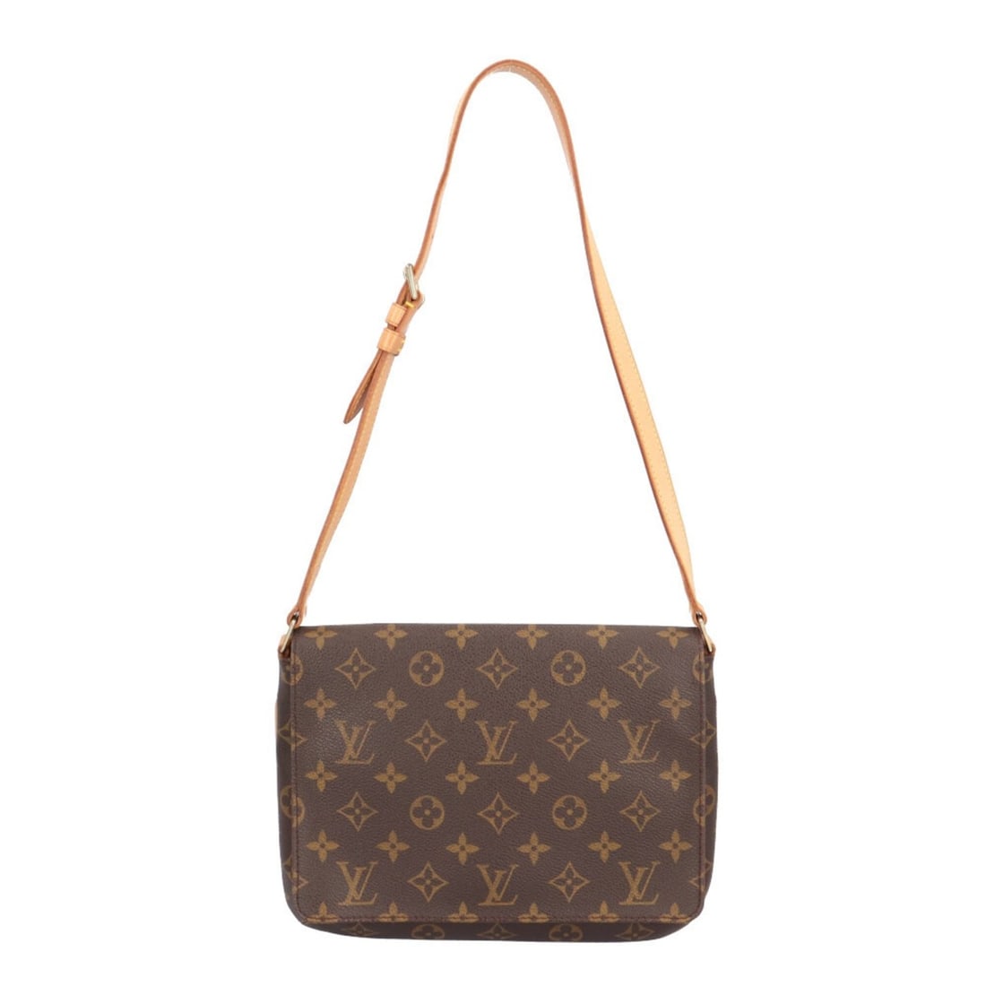 Louis Vuitton Musette Tango Monogram Shoulder Bag, Canvas M51257 Brown, Women's LOUIS VUITTON: --- Catalog ---Category: SizeWeight: 290g / 10.22oz.Size (HxWxD): 19cm x 27cm x 6cm / 7.48'' x 10.62'' x 2.36''Strap Length: 62cm - 74cm / 24.4'' - 29.13''Category: DesignType: Shoulder bagColor: Brow