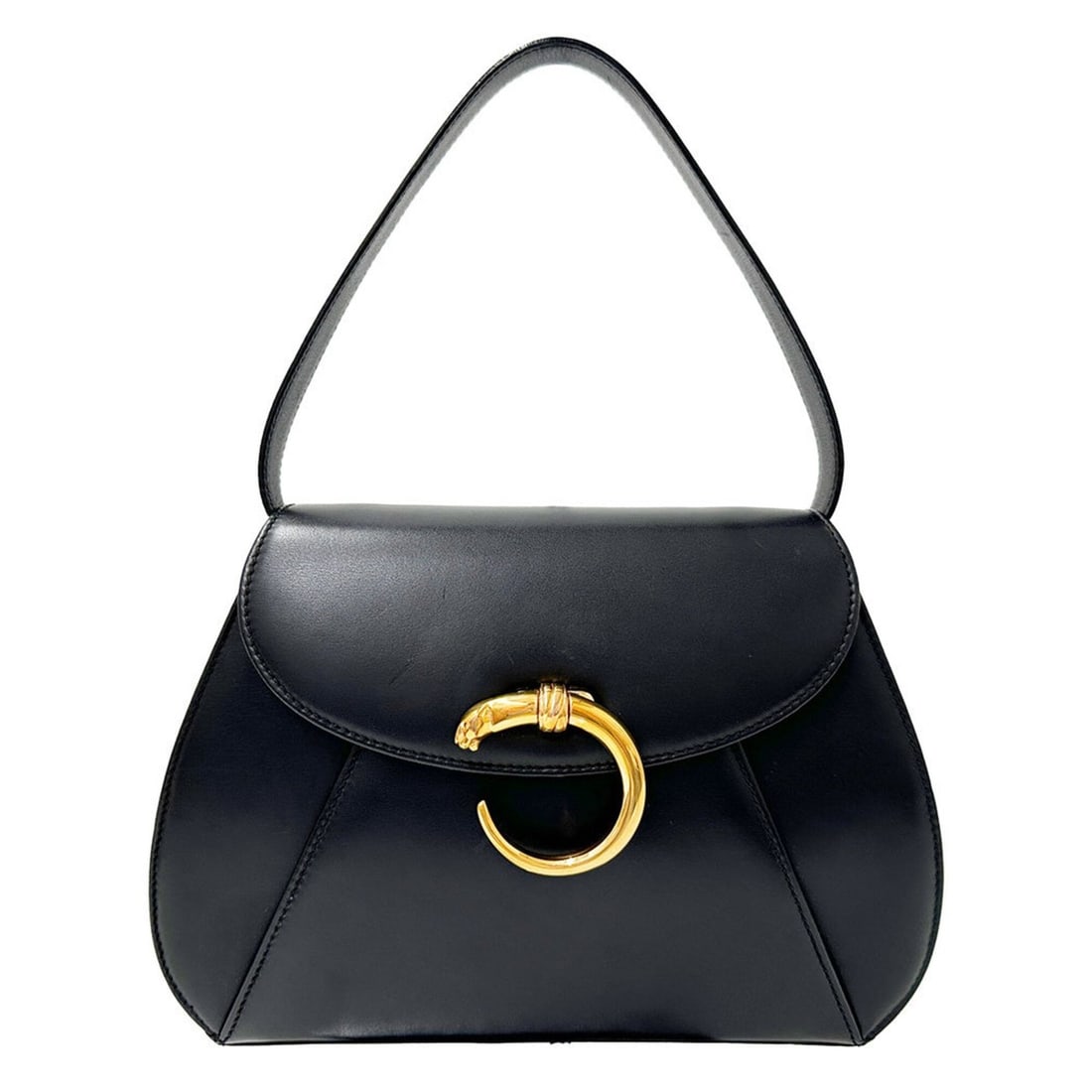 Cartier handbag for women, brand name, handbag/shoulder bag, 2-way, leather, Panthère, black.: --- Catalog ---Category: SizeSize (HxWxD): 18cm x 25cm x 6cm / 7.08'' x 9.84'' x 2.36''Category: DesignType: Handbag, Shoulder bagColor: BlackGender: WomenMaterial: Leather Category: GeneralLine: Pant