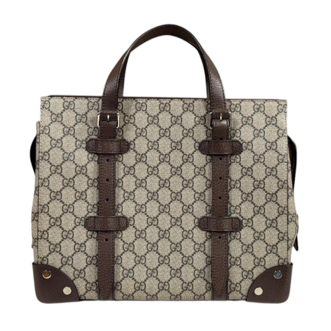 Gucci GG Supreme Tote Bag, Handbag, Canvas, 643814, Brown, Women's, with GUCCI details.: --- Catalog ---Category: SizeWeight: 1.09kg / 2.39lb.Size (HxWxD): 25.5cm x 31cm x 14cm / 10.03'' x 12.2'' x 5.51''Strap Length: 32cm - 62cm / 12.59'' - 24.4''Category: DesignType: Handbag, Tote bagCo