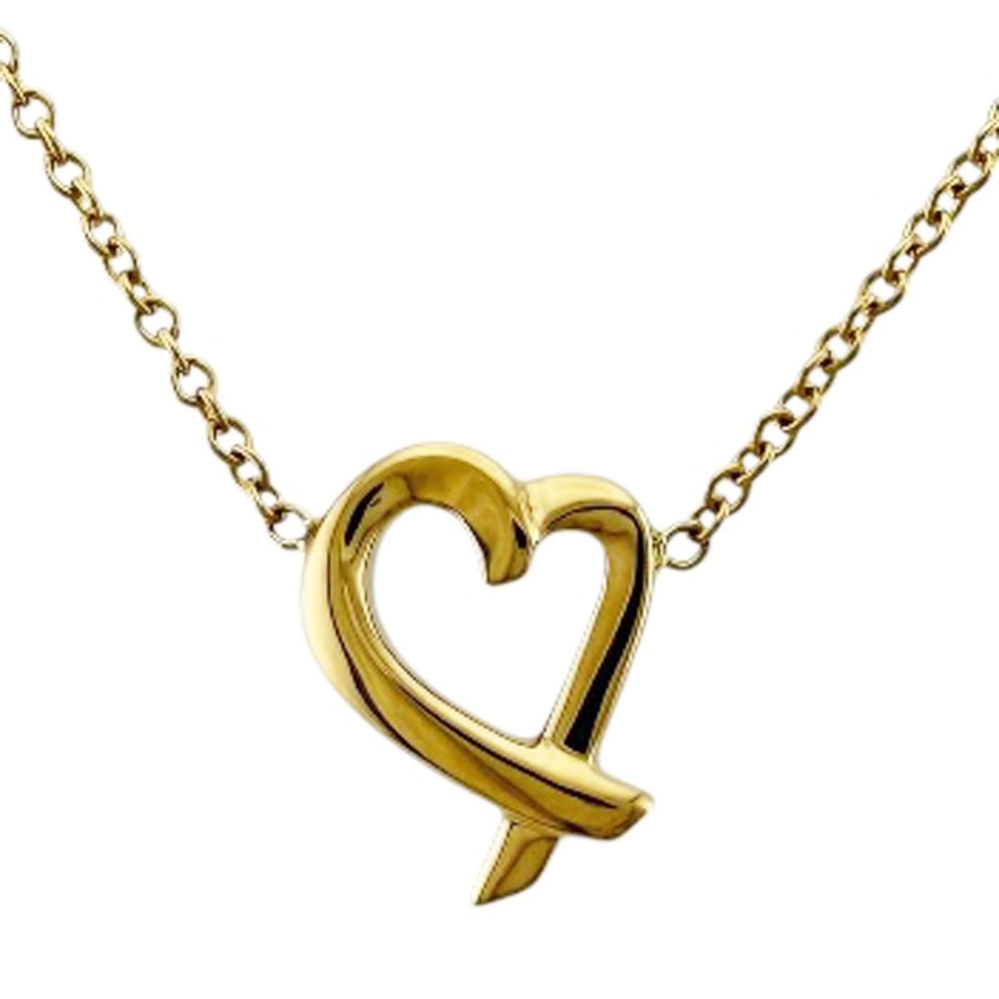 Tiffany & Co. Loving Heart Necklace, 18K Yellow Gold, Women's.: --- Catalog ---Category: SizeWidth: 1mm / 0.04''Weight: 2.5g / 0.08oz.Pendant Size: 10mm x 10mm / 0.39'' x 0.39''Neck Circumference: 46 cm / 18.11''Category: DesignGender: WomenHandmade: YesMaterial: 