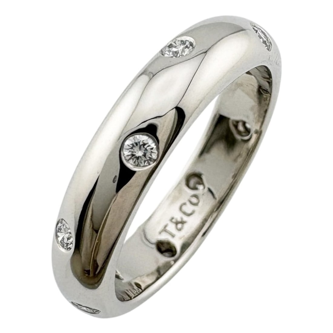 Tiffany & Co. Dots Ring, Platinum 950 with Diamond, Women's Ring. (1 of 7)