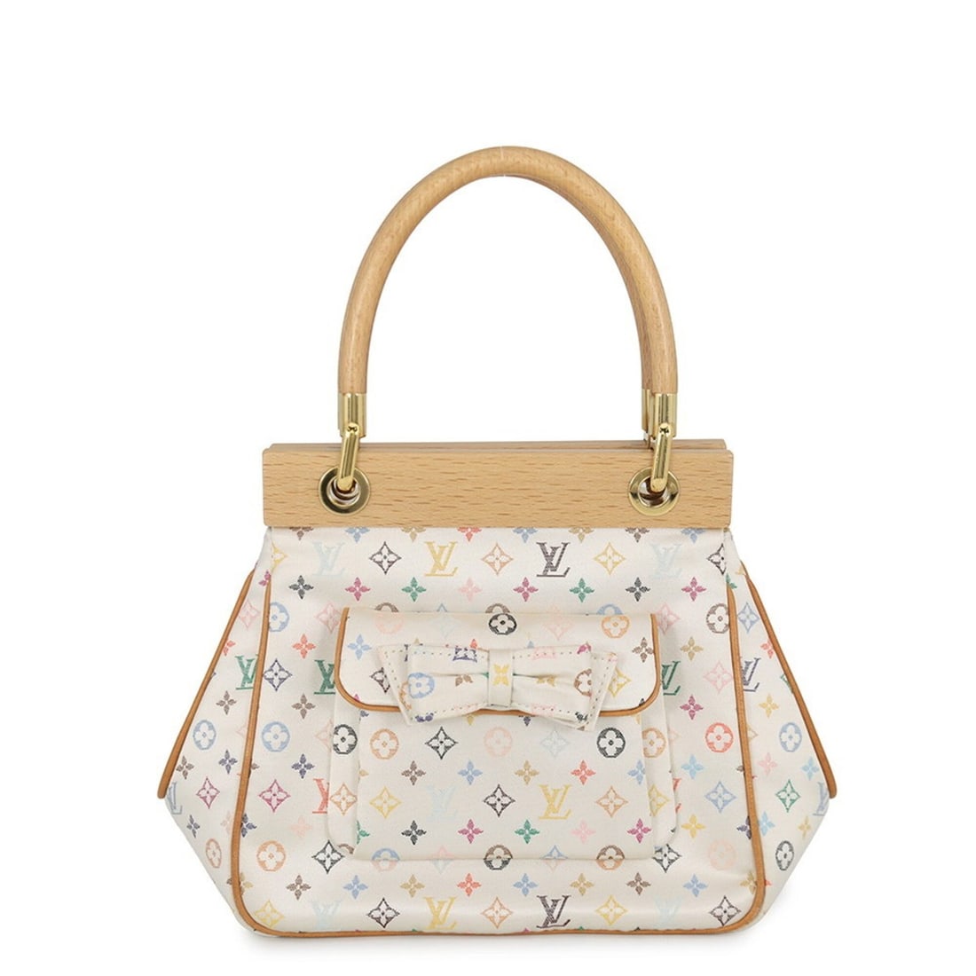 Louis Vuitton handbag, Monogram Multicolor Satin Abelia M92936 LOUIS VUITTON white, Monogram,: --- Catalog ---Category: SizeSize (HxWxD): 17cm x 18.5cm x 9cm / 6.69'' x 7.28'' x 3.54''Category: DesignType: HandbagColor: BlancGender: WomenMaterial: Monogram , Satin Hardware Color: GoldCategory: 