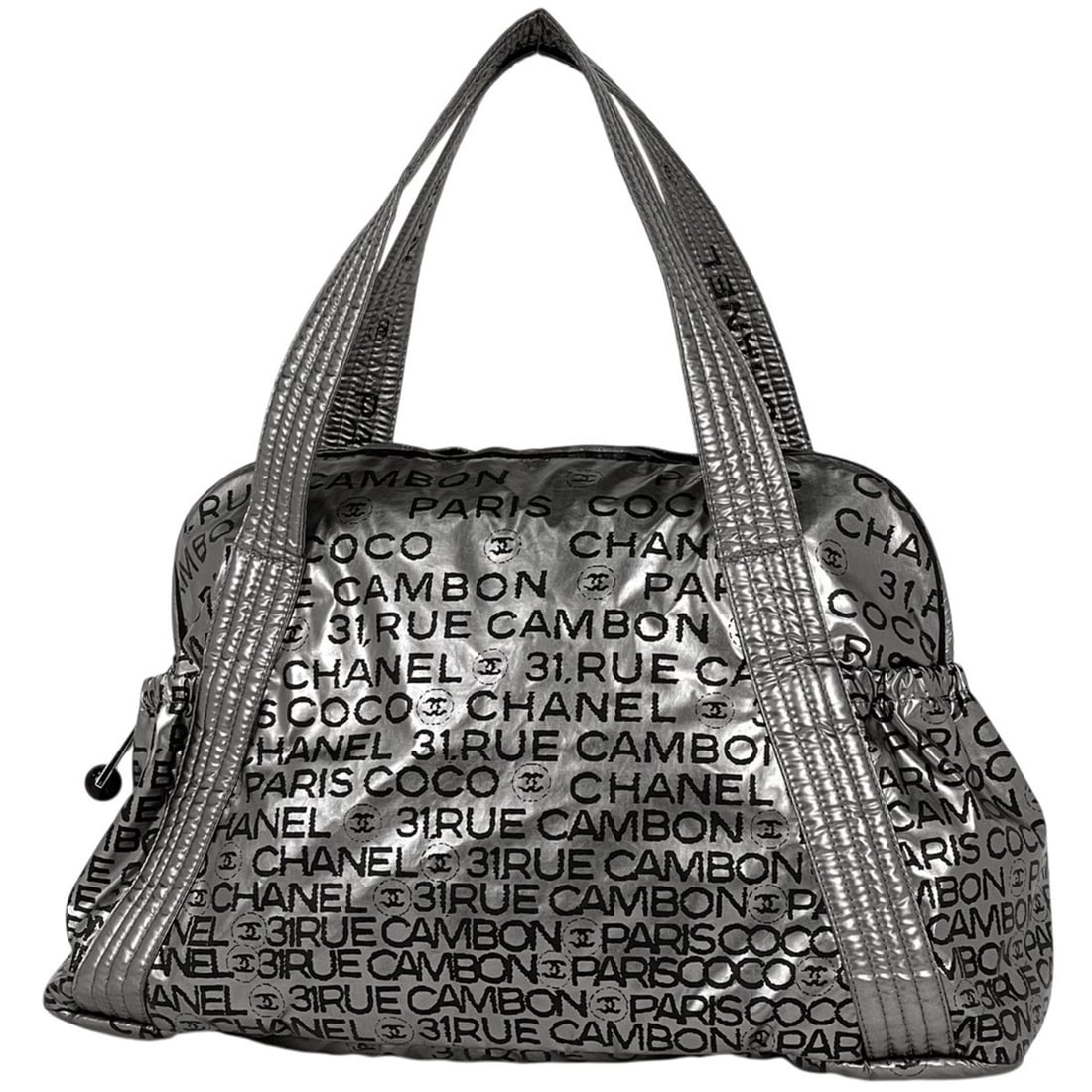 Chanel Unlimited Tote Bag, Nylon, Silver, Women's: --- Catalog ---Category: SizeSize (HxWxD): 29.5cm x 45.5cm x 18cm / 11.61'' x 17.91'' x 7.08''Category: DesignType: Tote bagColor: SilverGender: WomenMaterial: Nylon Category: GeneralBrand: Chanel--- 