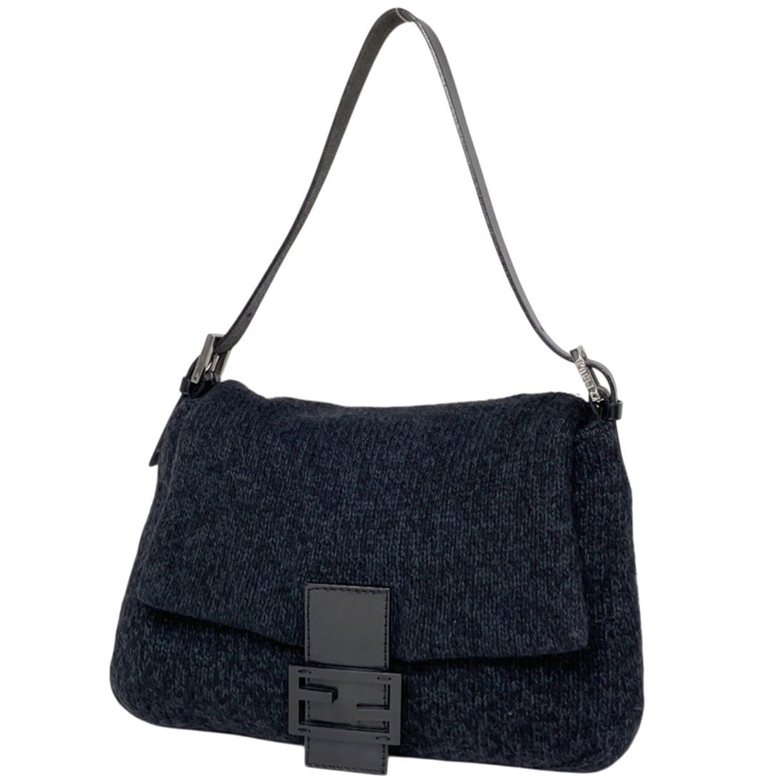 Fendi FENDI Shoulder Bag Zucca Logo Mamma Bucket Fabric Black Navy 26325 Women's (1 of 8)
