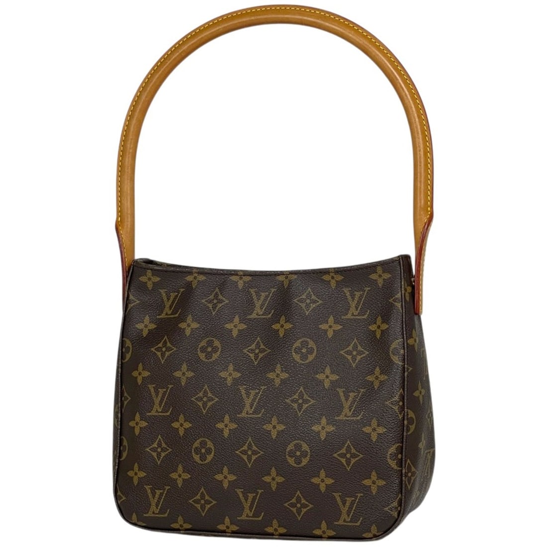 Louis Vuitton Looping MM Shoulder Bag, One-Shoulder Monogram Brown, M51146, Women's: --- Catalog ---Category: SizeSize (HxWxD): 21cm x 23cm x 10cm / 8.26'' x 9.05'' x 3.93''Category: DesignType: Shoulder bagColor: BrownGender: WomenMaterial: Monogram Category: GeneralMPN: M51146Brand: