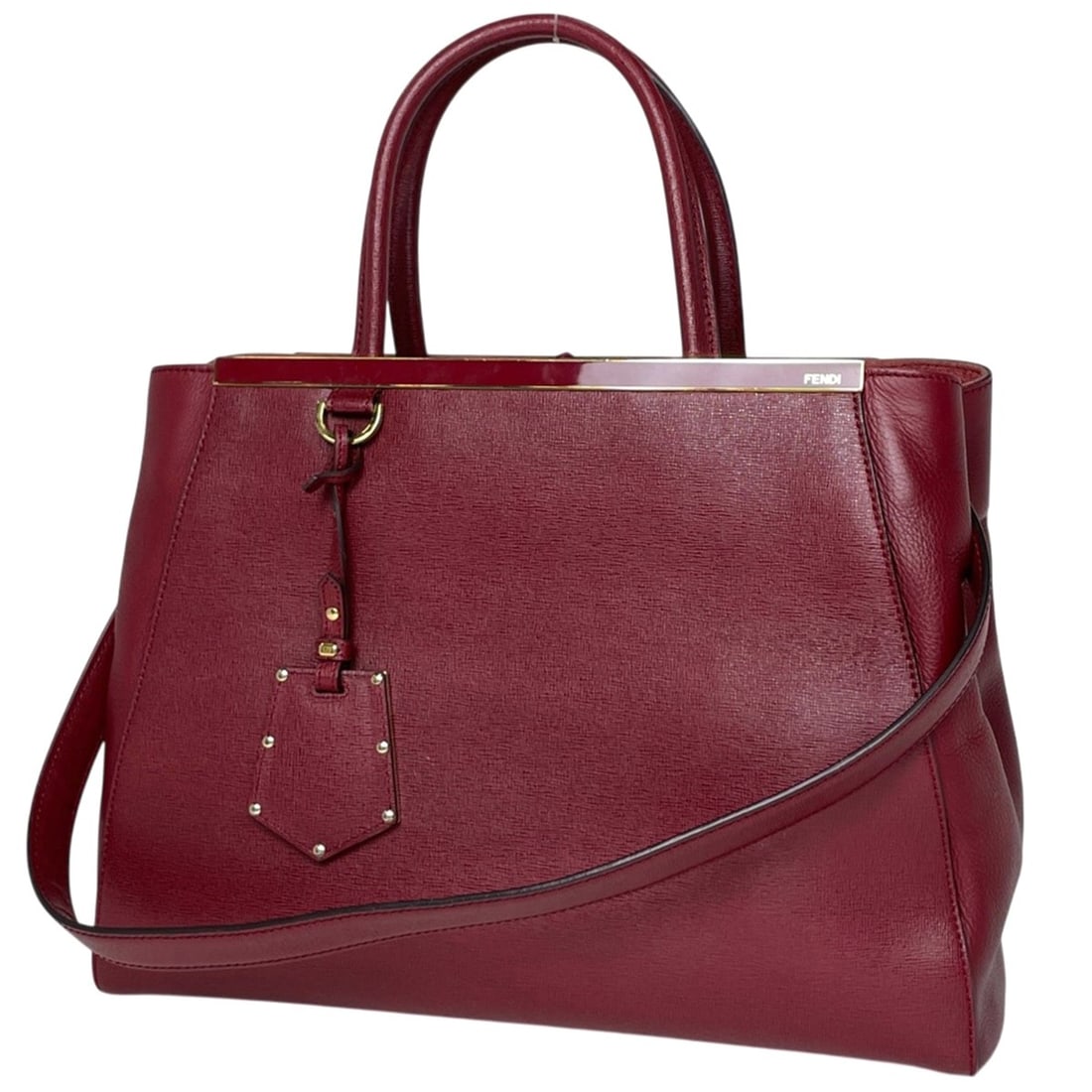 Fendi Toujours Handbag, 2-Way, Leather, Red, 8BH250, Women's: --- Catalog ---Category: SizeSize (HxWxD): 28cm x 35.5cm x 15cm / 11.02'' x 13.97'' x 5.9''Category: DesignType: HandbagColor: Red colorGender: WomenMaterial: Leather Category: GeneralMPN: 8BH250Brand
