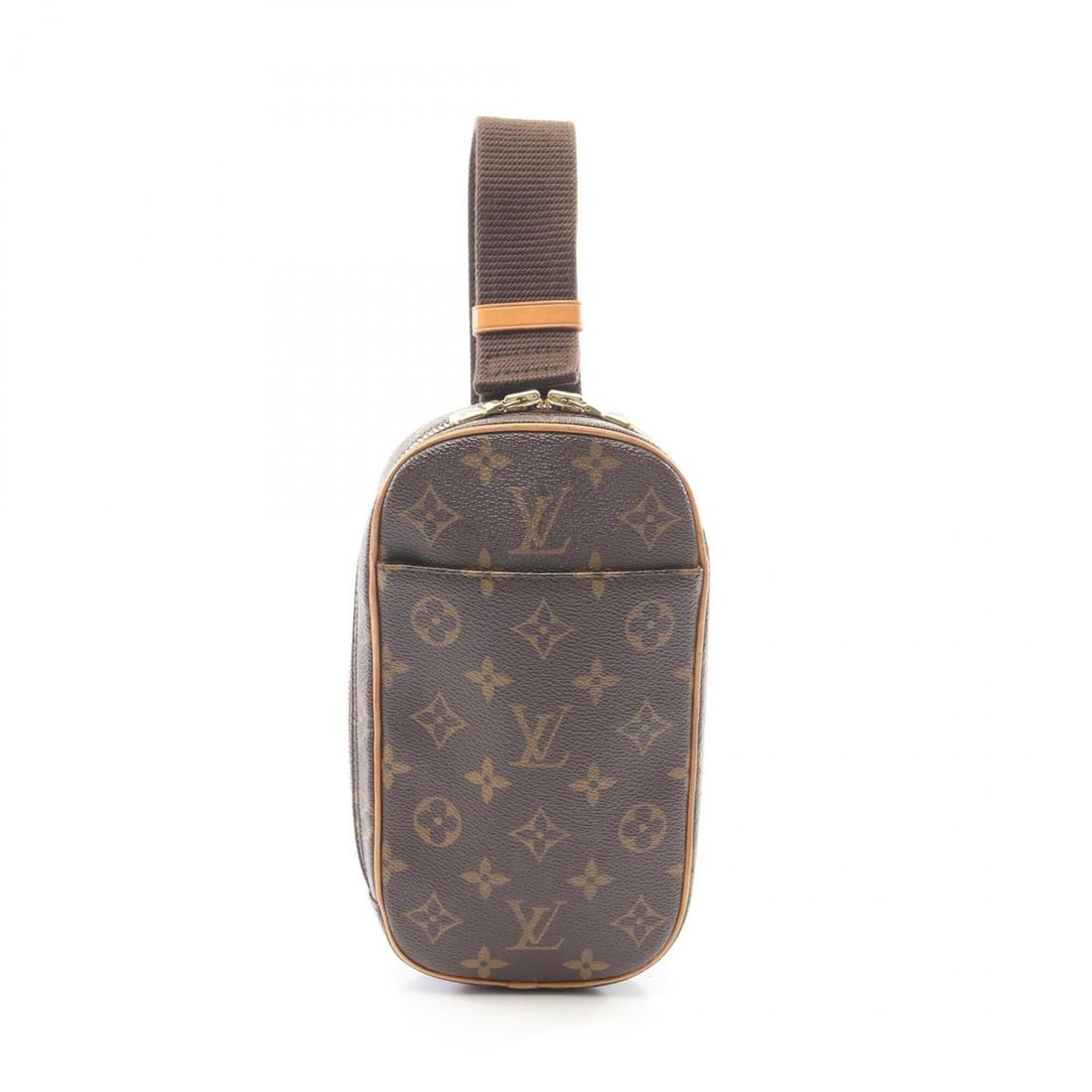 Louis Vuitton Pochette Gange Waist Bag/Body Bag/Handbag, Coated Canvas/Leather, Monogram Pattern,: --- Catalog ---Category: SizeSize (HxWxD): 22cm x 12cm x 5cm / 8.66'' x 4.72'' x 1.96''Category: DesignType: Fanny pack, Sling bagColor: Brown, MonogramGender: Men,WomenMaterial: Coated canvas , Leath