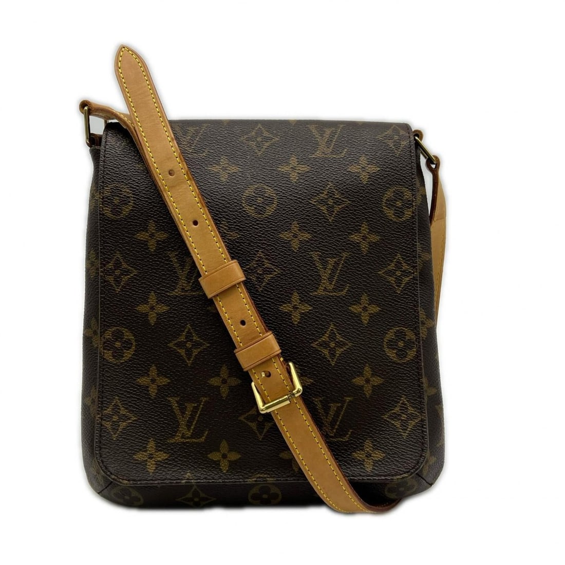 LOUIS VUITTON Louis Vuitton Monogram Musette Salsa Short M51258 Shoulder Bag Brown Beige Leather: --- Catalog ---Category: SizeSize (HxWxD): 25cm x 22cm x 3cm / 9.84'' x 8.66'' x 1.18''Strap Length: 73.5cm / 28.93''Category: DesignType: Shoulder bagColor: Beige, BrownGender: WomenClosure: FlapMate