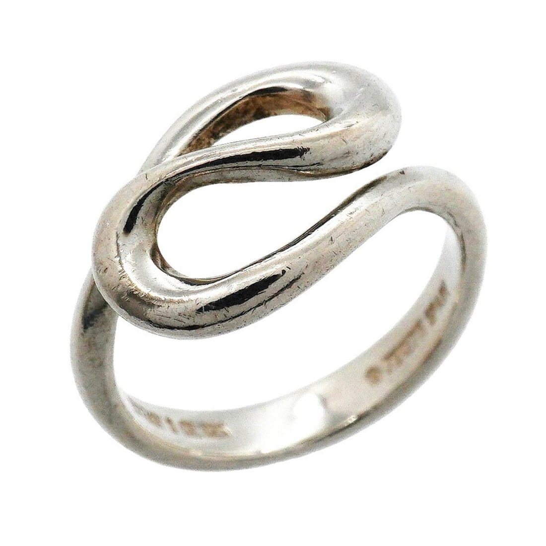 Tiffany & Co. Wave Ring, Sterling Silver 925, Size 8, Women's: --- Catalog ---Category: SizeJP Size: 8US Size: 4.5Category: DesignType: Band ringGender: WomenMaterial: Silver 925Category: GeneralBrand: Tiffany--- Item List ---Section: ConditionRanking: Rank AB Us