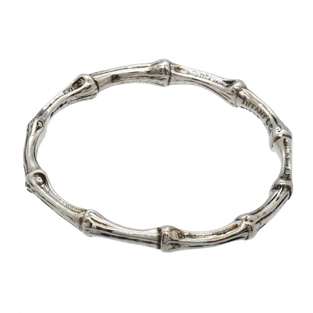 Tiffany & Co. Bamboo Bangle, Sterling Silver 925, Men's Women's: --- Catalog ---Category: SizeLength: 18cm / 7.08''Category: DesignType: BangleGender: Men,WomenMaterial: Silver 925Category: GeneralBrand: Tiffany--- Item List ---Section: ConditionRanking: Rank AB Us