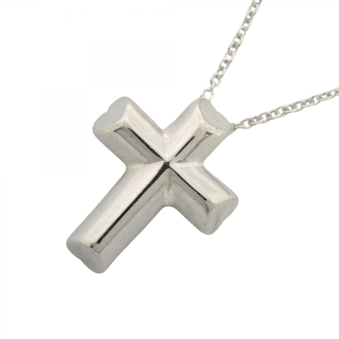 Tiffany & Co. Tenderness Heart Cross Necklace, Sterling Silver 925, Women's: --- Catalog ---Category: SizePendant Size: 16.1mm x 12.8mm / 0.63'' x 0.5''Neck Circumference: 42 cm / 16.53''Category: DesignGender: WomenMaterial: Silver 925Necklace Type: NecklaceCategory: GeneralB