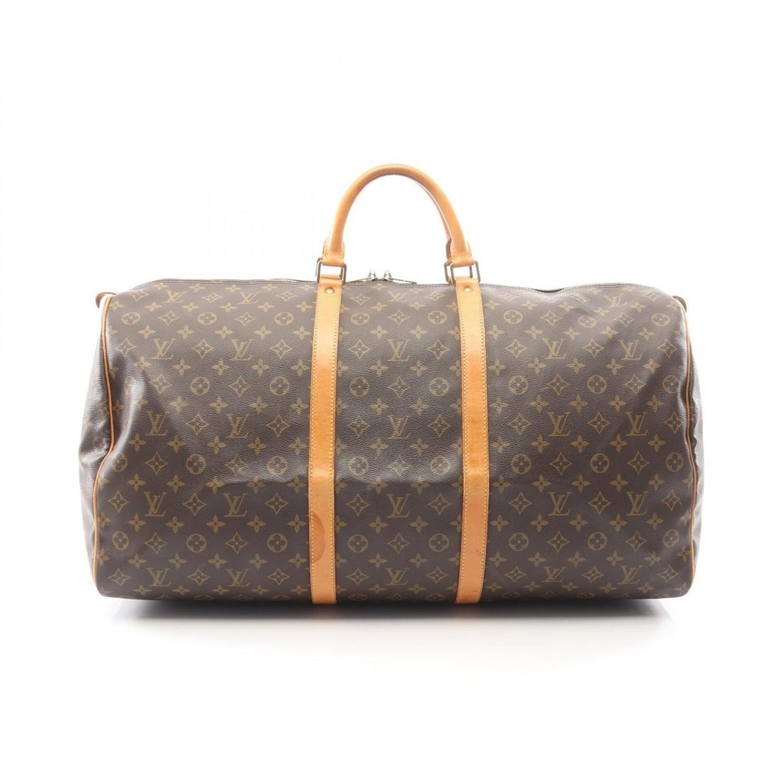 Louis Vuitton Keepall 60 Monogram Boston Bag Handbag, Coated Canvas Leather, Men's/Women's, Brown,: --- Catalog ---Category: SizeSize (HxWxD): 33cm x 60cm x 26cm / 12.99'' x 23.62'' x 10.23''Category: DesignType: Boston bag, HandbagColor: Brown, MonogramGender: Men,WomenMaterial: Monogram , Leather 