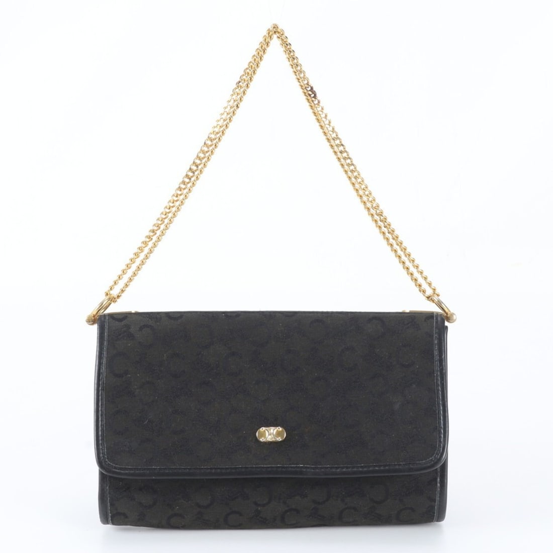 Celine Sulky Canvas Leather 2-Way Chain Shoulder Bag Handbag Black Women's: --- Catalog ---Category: SizeSize (HxWxD): 14cm x 24cm x 6cm / 5.51'' x 9.44'' x 2.36''Category: DesignType: Handbag, Shoulder bagColor: BlackGender: WomenMaterial: Canvas , Leather Category: GeneralB