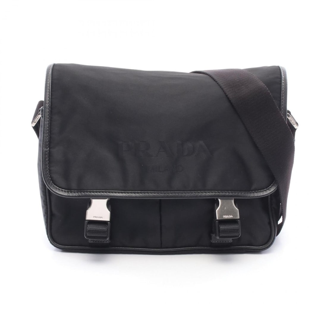 Prada TESSUTO + SAFFI Shoulder Bag/Handbag, Nylon & Saffiano Leather, Men's Women's, Black (VA0769): --- Catalog ---Category: SizeSize (HxWxD): 22cm x 25cm / 8.66'' x 9.84''Category: DesignType: Handbag, Shoulder bagColor: BlackGender: Men,WomenMaterial: Tessuto , Saffiano Category: GeneralMPN: VA076