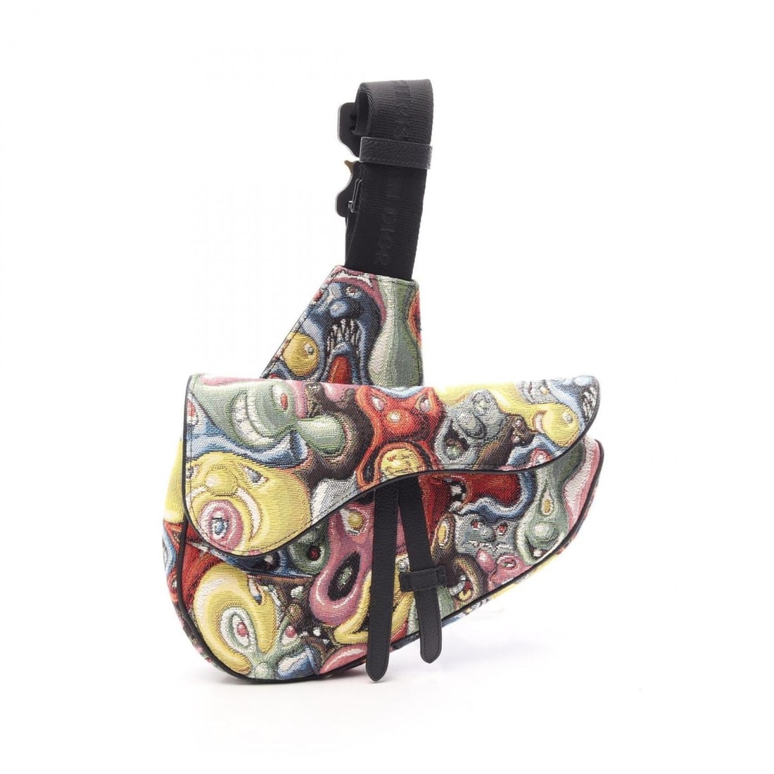 Christian Dior Dior x Kenny Schaff Saddle Bag - Bag, Waist Body Handbag Canvas, Leather Men's: --- Catalog ---Category: SizeSize (HxWxD): 18.5cm x 26cm x 3cm / 7.28'' x 10.23'' x 1.18''Category: DesignType: Fanny pack, Sling bagColor: Black, Multi-colorGender: Men,WomenMaterial: Canvas , Leathe