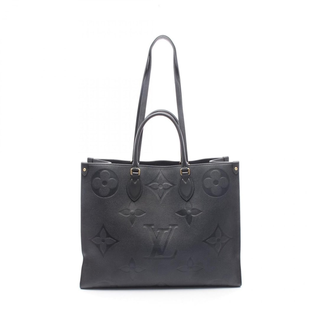 Louis Vuitton OnTheGo GM Tote Bag Handbag Leather Monogram Empreinte Women's Black M44925 (1 of 8)