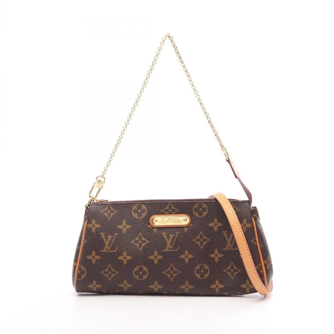 Louis Vuitton Eva 2-Way Shoulder Bag/Handbag, Coated Canvas and Leather, Monogram Pattern, Women's,: --- Catalog ---Category: SizeSize (HxWxD): 12cm x 25cm x 4cm / 4.72'' x 9.84'' x 1.57''Category: DesignType: Handbag, Shoulder bagColor: Brown, MonogramGender: WomenMaterial: Coated canvas , Leather C