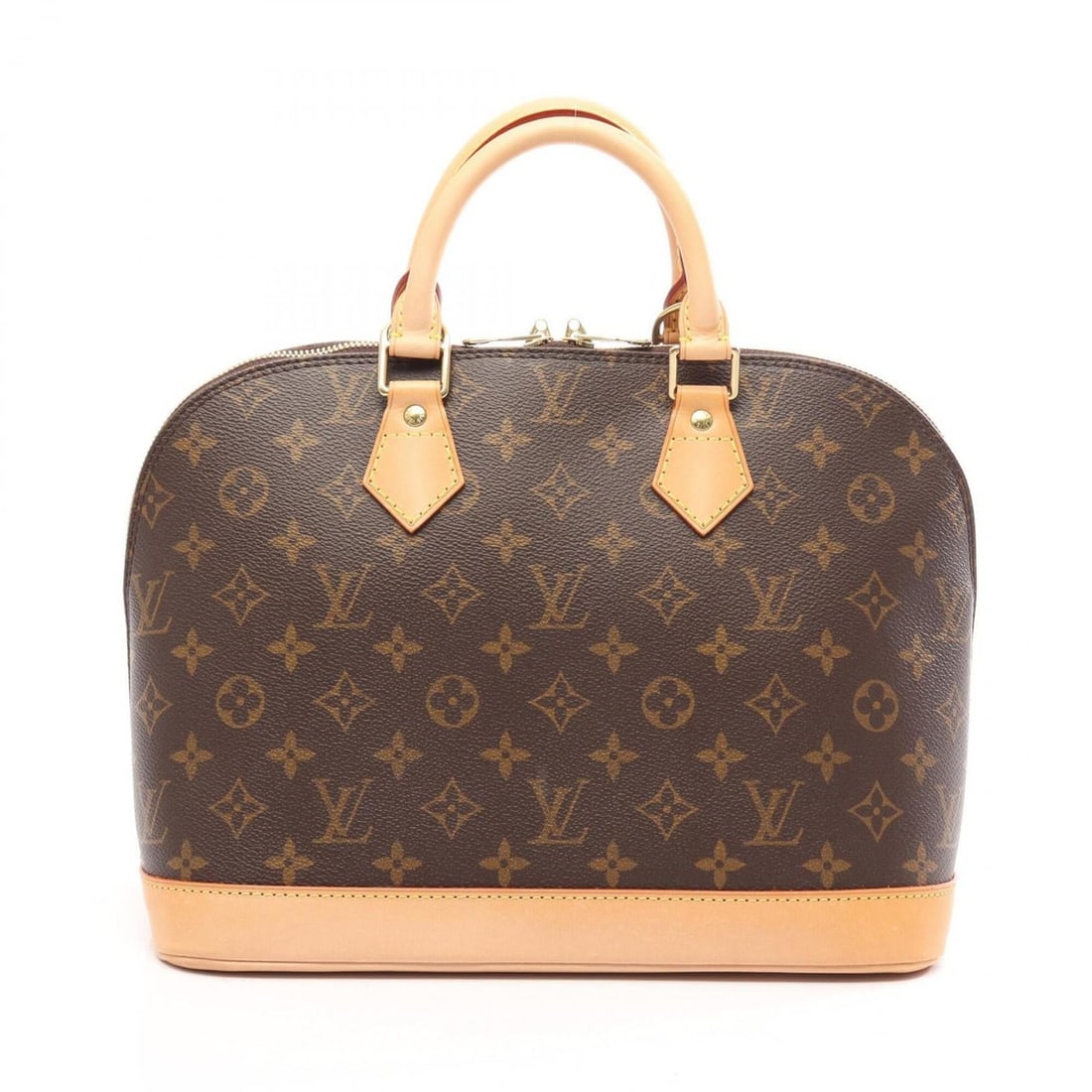 Louis Vuitton Alma PM Monogram Handbag, Coated Canvas Leather, Women's, Brown, M51130: --- Catalog ---Category: SizeSize (HxWxD): 23.5cm x 32cm x 16cm / 9.25'' x 12.59'' x 6.29''Category: DesignType: HandbagColor: Brown, MonogramGender: WomenMaterial: Monogram , Leather Category: Genera