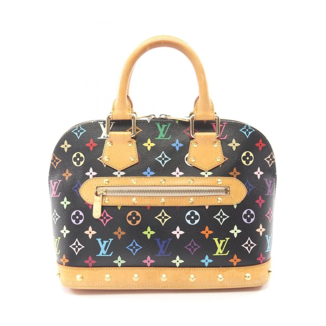 Louis Vuitton Alma Monogram Multicolor Noir Handbag, Coated Canvas Leather, Women's, Black, M92646: --- Catalog ---Category: SizeSize (HxWxD): 23cm x 30.5cm x 16cm / 9.05'' x 12'' x 6.29''Category: DesignType: HandbagColor: Black, Multi-color, NoirGender: WomenMaterial: Monogram Multicolore , Leathe