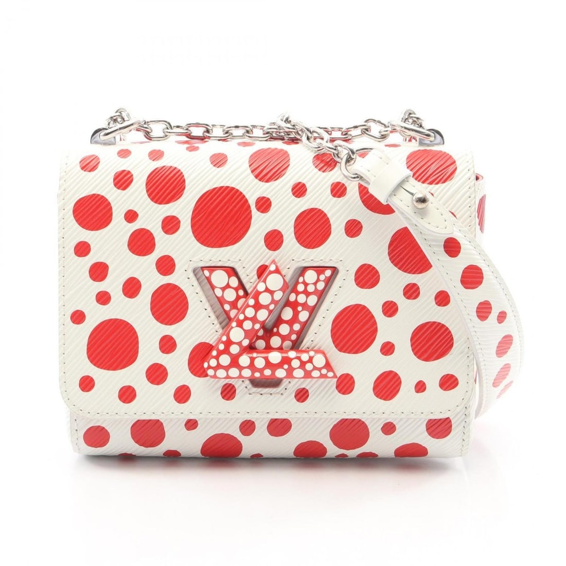 Louis Vuitton LV x YK Twist PM Infinity Dot Yayoi Kusama Shoulder Bag Handbag Leather Epi Women's: --- Catalog ---Category: SizeSize (HxWxD): 14.5cm x 18.5cm x 8.5cm / 5.7'' x 7.28'' x 3.34''Category: DesignType: Handbag, Shoulder bagColor: Red color, WhiteGender: WomenMaterial: Epi leather Categor