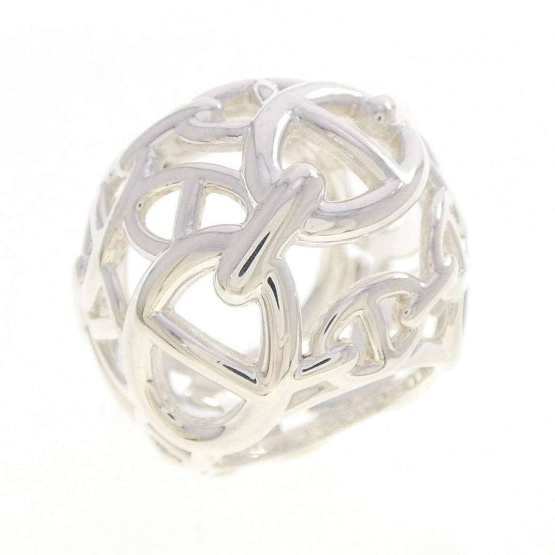 Hermes Hermès Chaine d'Ancre Enchainée Very Large Ring: --- Catalog ---Category: SizeJP Size: 8US Size: 4.5Category: DesignColor: SilverGender: WomenMaterial: Silver 925Category: GeneralMPN: H114619BBrand: Hermes--- Item List ---Section: ConditionRanking: 