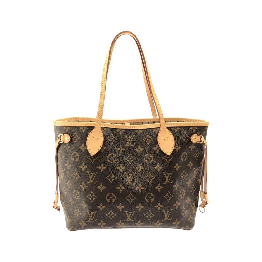 Louis Vuitton Monogram Neverfull PM M46979 Handbag: --- Catalog ---Category: SizeSize (HxWxD): 23.5cm x 38cm x 12.5cm / 9.25'' x 14.96'' x 4.92''Category: DesignType: Handbag, PouchColor: Beige, MarronGender: Men,WomenMaterial: Coated canvas Hardware