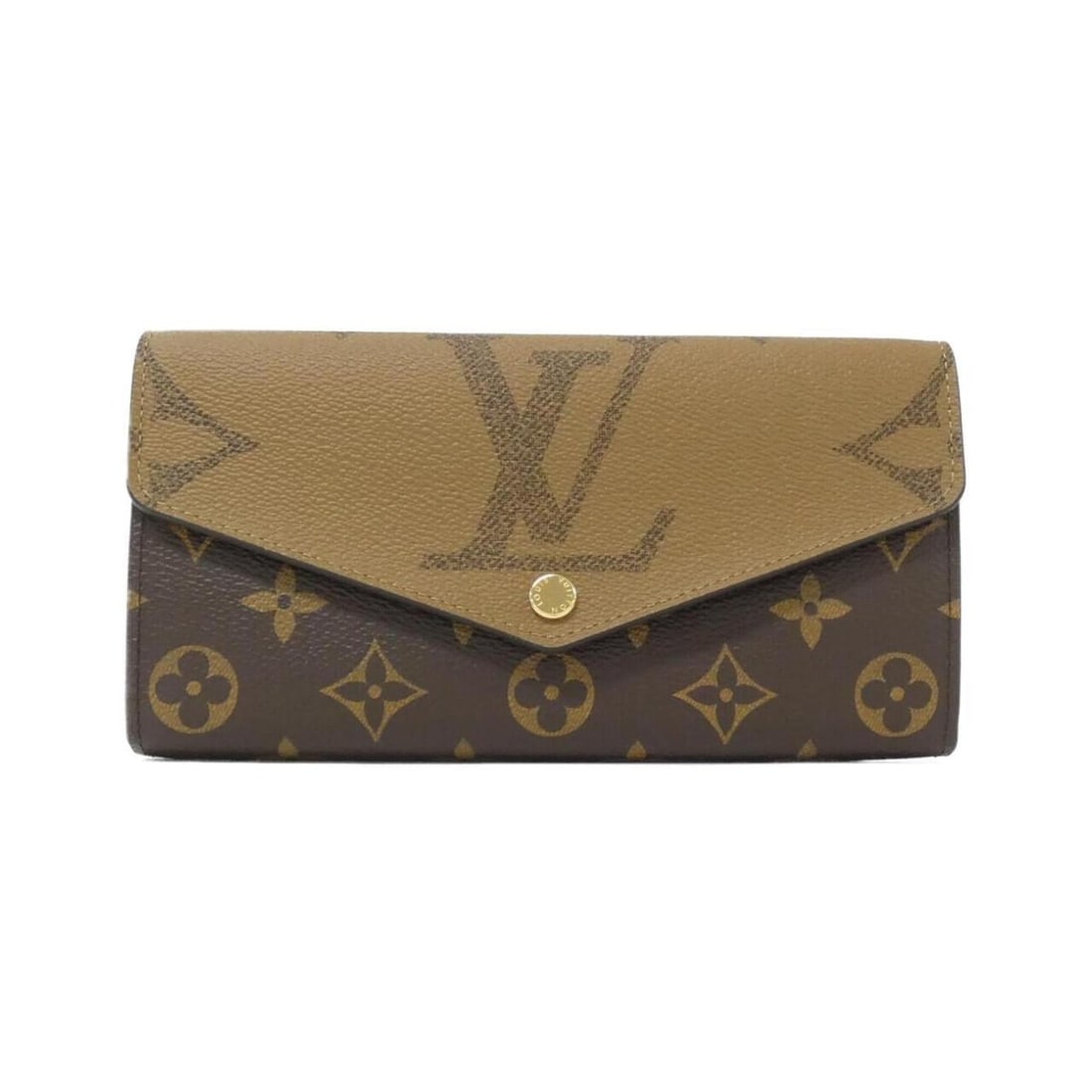 Louis Vuitton Monogram Giant Portefeuille Sarah M80726 Wallet: --- Catalog ---Category: SizeSize (HxWxD): 10cm x 19cm x 2cm / 3.93'' x 7.48'' x 0.78''Category: DesignType: Long wallet (bi-fold)Color: MarronGender: WomenMaterial: Coated canvas Category: