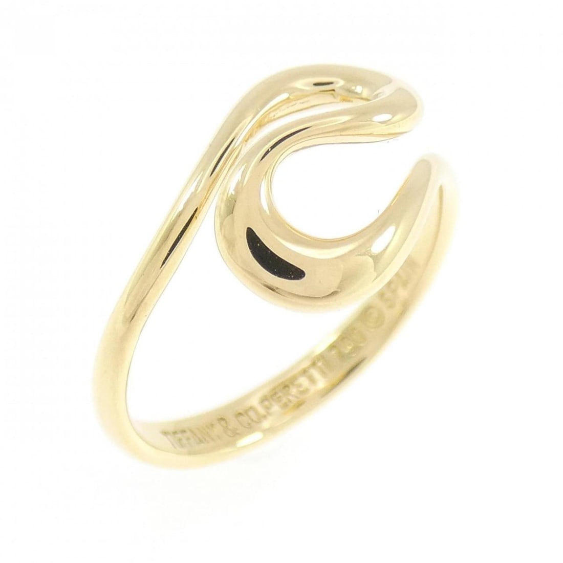 Tiffany Open Wave Ring: --- Catalog ---Category: SizeJP Size: 10US Size: 5.5Category: DesignType: Band ringGender: WomenMaterial: Yellow gold (18K)Category: GeneralBrand: Tiffany--- Item List ---Section: ConditionRanking: