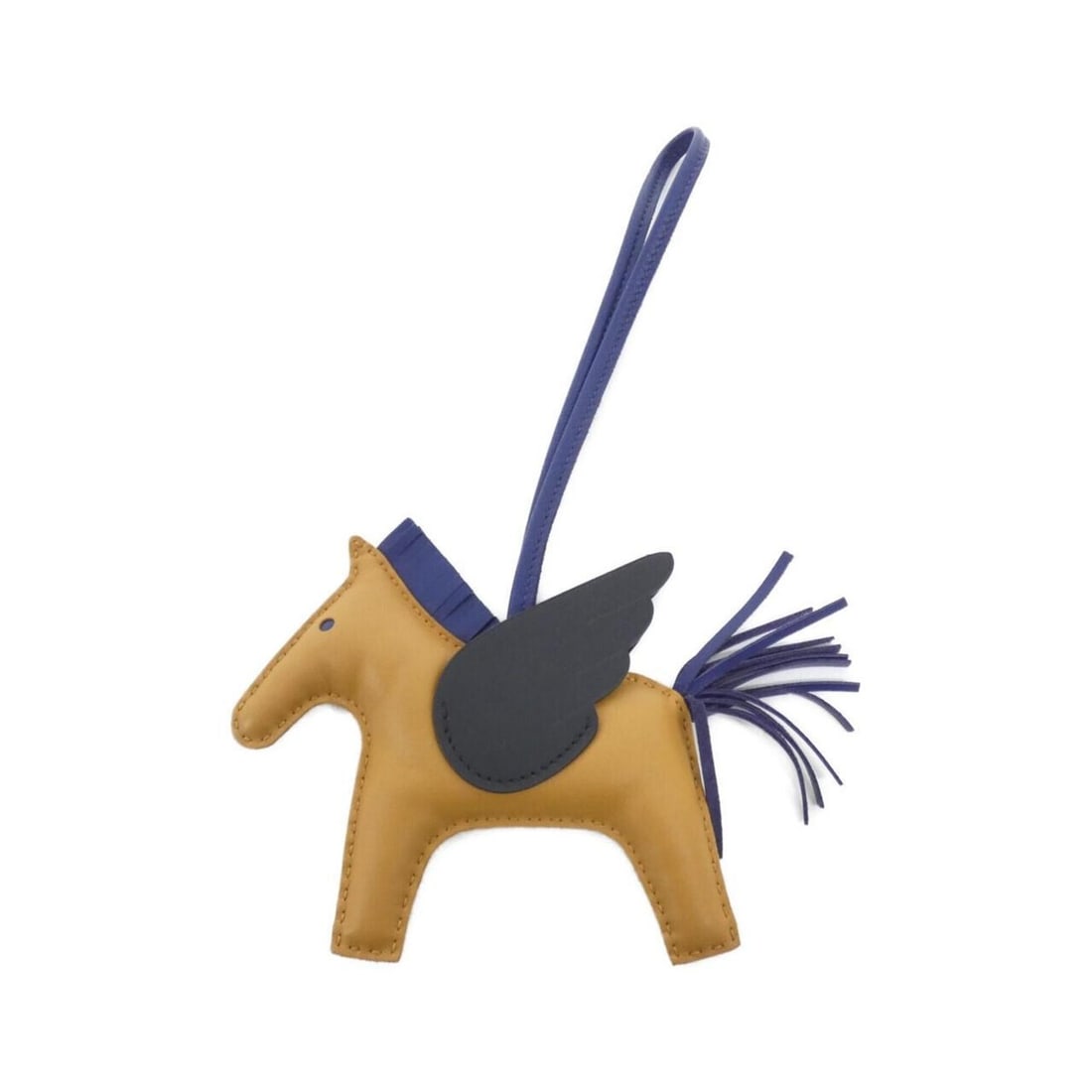 Hermes Rodeo Pegasus Accessory Bag Charm MM 083011CA: --- Catalog ---Category: SizeSize (HxWxD): 11.00mm x 13.00mm / 0.43'' x 0.51''Category: DesignType: Handbag charmColor: Black, BlueGender: Women,MenMaterial: Agneau MiloCategory: GeneralMPN: