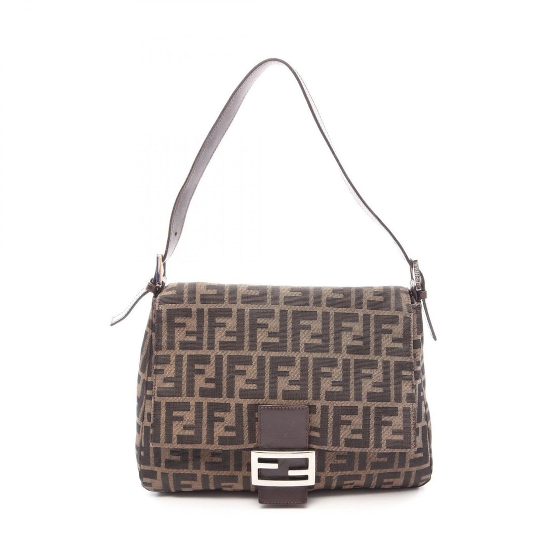 Fendi Mamma Bucket Shoulder Bag/Handbag, Canvas and Leather, Women's, Brown/Black, 26325: --- Catalog ---Category: SizeSize (HxWxD): 21cm x 29cm x 12cm / 8.26'' x 11.41'' x 4.72''Category: DesignType: Handbag, Shoulder bagColor: Black, BrownGender: WomenMaterial: Canvas , Leather Category: