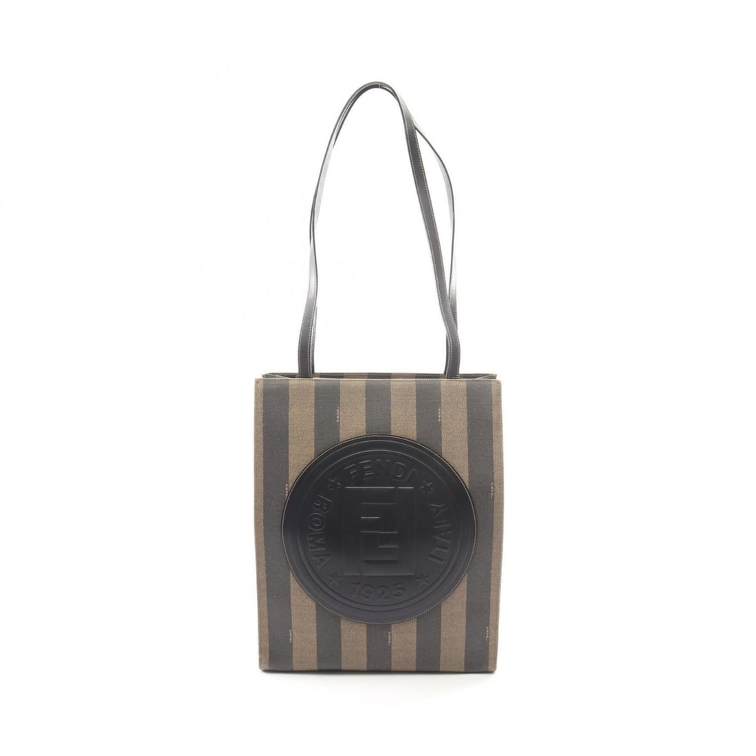 Fendi Pecan Tote Bag Handbag, Coated Canvas Leather, Women's, Brown/Black, Item No. 259980: --- Catalog ---Category: SizeSize (HxWxD): 34cm x 28cm x 10.5cm / 13.38'' x 11.02'' x 4.13''Category: DesignType: Handbag, Tote bagColor: Black, BrownGender: WomenMaterial: Coated canvas , Leather Cat