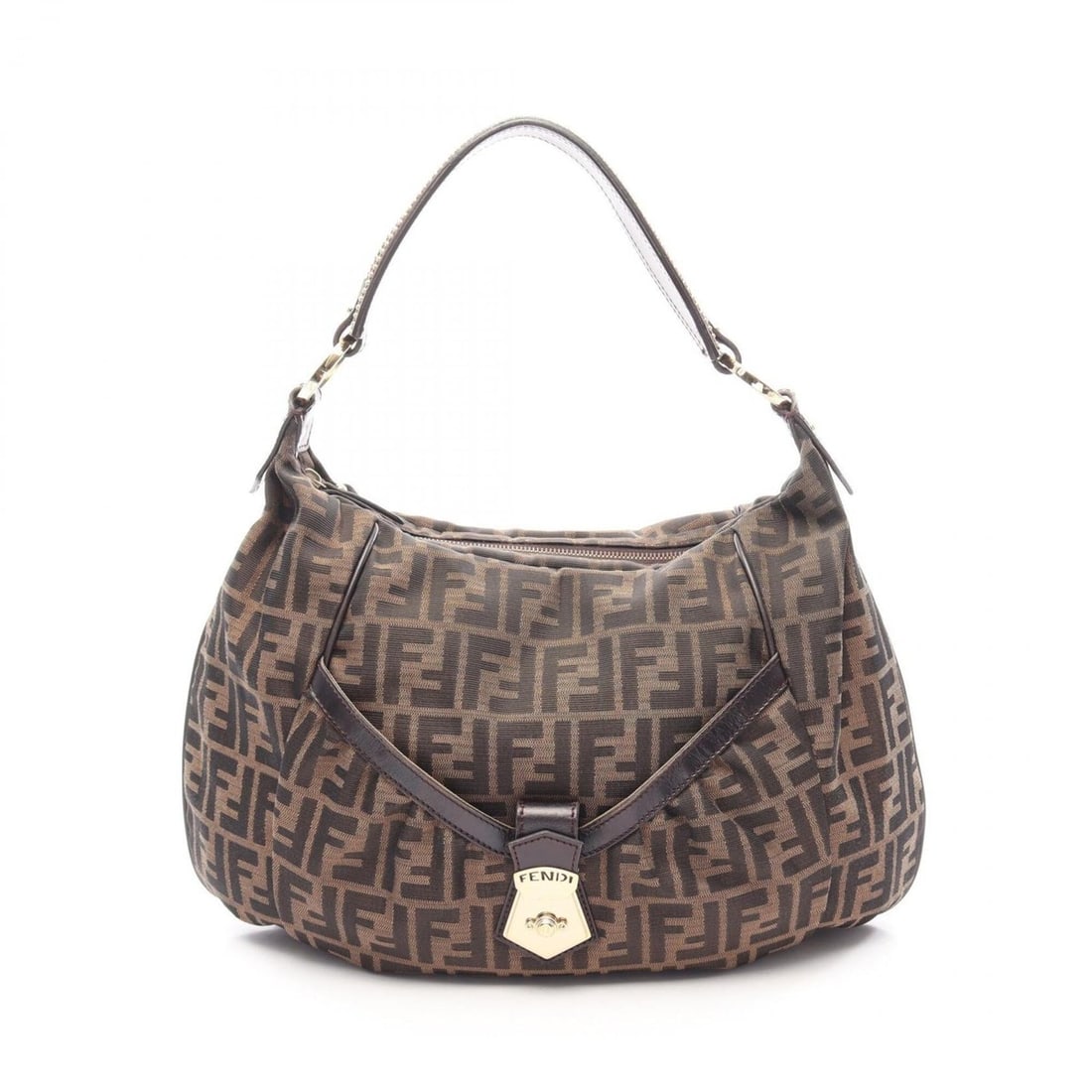 Fendi Zucca Shoulder Bag/Handbag, Canvas and Leather, Women's, Brown/Black: --- Catalog ---Category: SizeSize (HxWxD): 30cm x 40cm x 5cm / 11.81'' x 15.74'' x 1.96''Category: DesignType: Handbag, Shoulder bagColor: Black, BrownGender: WomenMaterial: Canvas , Leather Category: