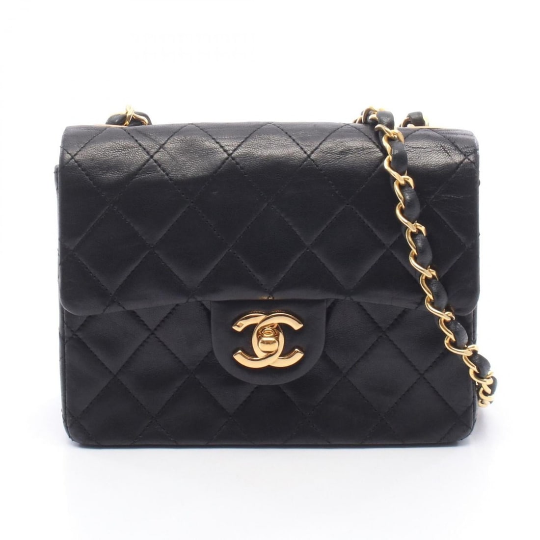 Chanel Mini Matelassé Shoulder Bag/Handbag, Lambskin Leather, Women's, Black: --- Catalog ---Category: SizeSize (HxWxD): 13cm x 17cm x 8cm / 5.11'' x 6.69'' x 3.14''Category: DesignType: Handbag, Shoulder bagColor: BlackGender: WomenCategory: GeneralBrand: Chanel--- Item List -