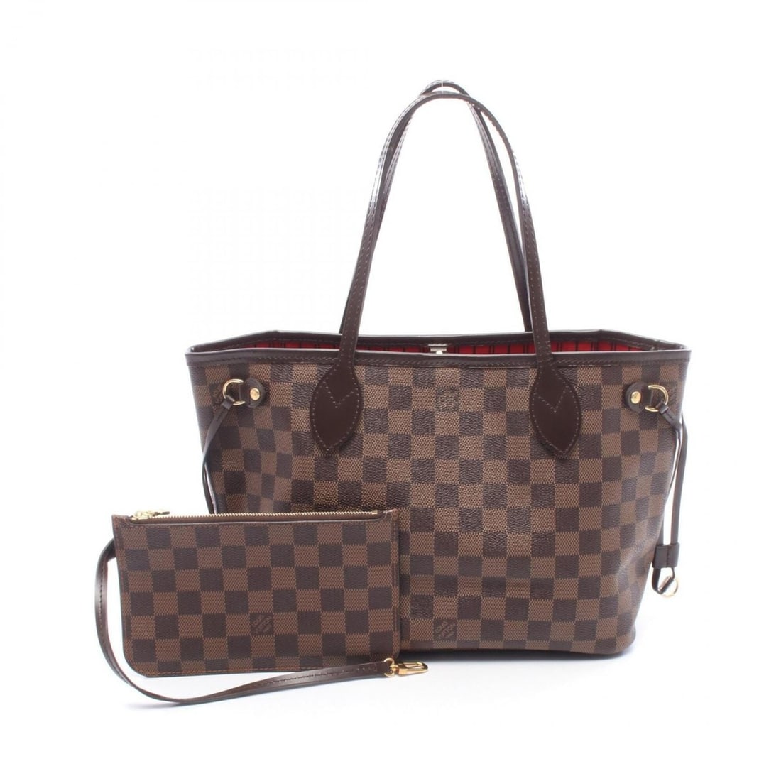 Louis Vuitton Neverfull PM Damier Ebene Tote Bag Handbag Coated Canvas Leather Women's Brown N41359: --- Catalog ---Category: SizeSize (HxWxD): 22cm x 28cm x 12.5cm / 8.66'' x 11.02'' x 4.92''Category: DesignType: Handbag, Pouch, Tote bagColor: BrownGender: WomenMaterial: Coated canvas , Leather Cate
