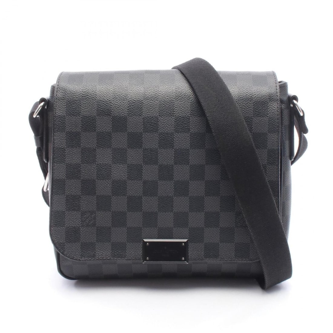 Louis Vuitton District PM Damier Graphite Shoulder Bag/Handbag, Coated Canvas and Leather, Men's,: --- Catalog ---Category: SizeSize (HxWxD): 23cm x 24cm x 6cm / 9.05'' x 9.44'' x 2.36''Category: DesignType: Handbag, Shoulder bagColor: BlackGender: MenMaterial: PVC , Leather Category: GeneralMPN: N