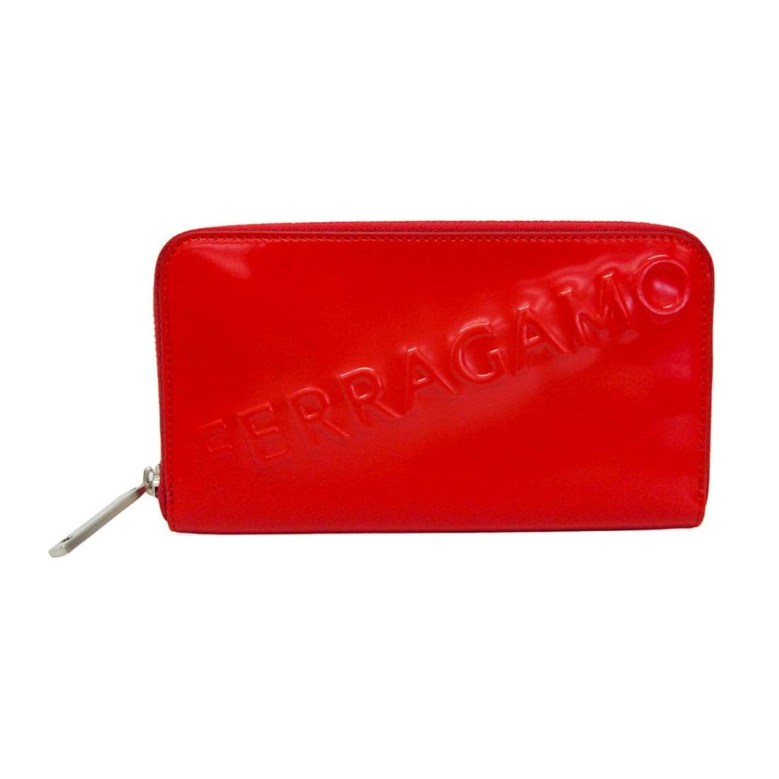 Salvatore Ferragamo Round Zipper IY-66 1212 Men,Women Patent Leather Long Wallet (bi-fold) Red Color: --- Catalog ---Category: SizeWeight: 200g / 7.05oz.Size (HxWxD): 10.5cm x 19cm x 2cm / 4.13'' x 7.48'' x 0.78''Category: DesignType: Long wallet (bi-fold)Color: Red colorGender: Men,WomenClosure: Zipp