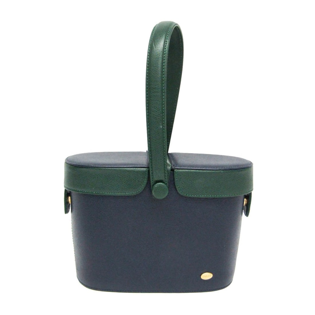 Bally Basket-shaped Bag Women's Leather Handbag Green,Navy: --- Catalog ---Category: SizeSize (HxWxD): 15.5cm x 20cm x 10cm / 6.1'' x 7.87'' x 3.93''Handle Length: 43cm / 16.92''Category: DesignType: HandbagColor: Green, NavyGender: WomenClosure: Flap, Magneti