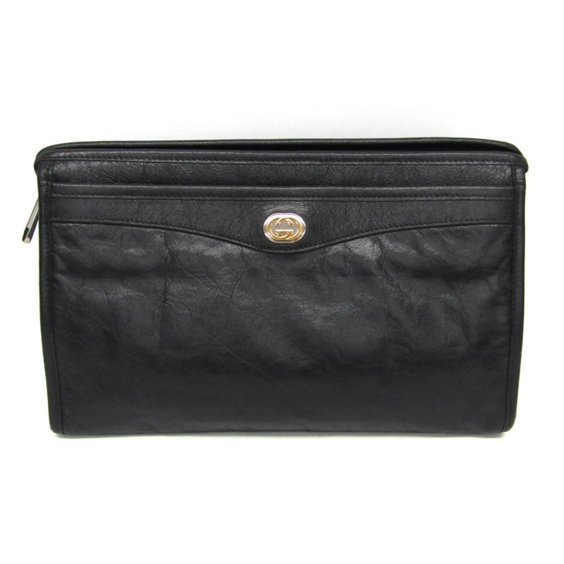 Gucci Interlocking 575991 Men,Women Leather Clutch Bag Black: --- Catalog ---Category: SizeSize (HxWxD): 18cm x 28cm x 8cm / 7.08'' x 11.02'' x 3.14''Category: DesignType: Clutch bagColor: BlackGender: Men,WomenClosure: ZipperMaterial: Leather Inner Pocket: Zipp
