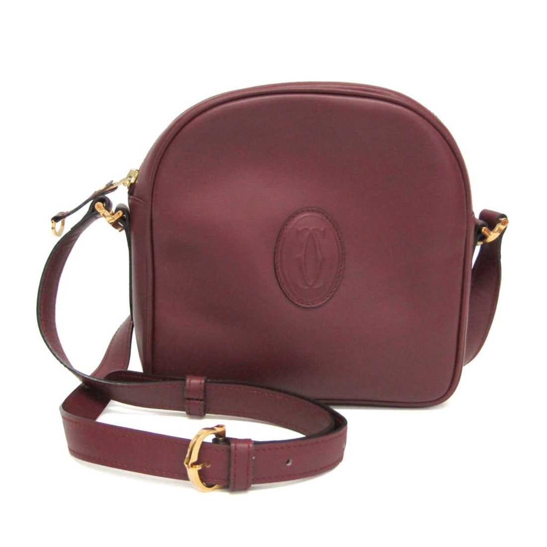 Cartier Must Women's Leather Shoulder Bag Bordeaux: --- Catalog ---Category: SizeSize (HxWxD): 19cm x 19cm x 6cm / 7.48'' x 7.48'' x 2.36''Strap Length: 101cm - 117cm / 39.76'' - 46.06''Category: DesignType: Shoulder bagColor: BordeauxGender: WomenClos